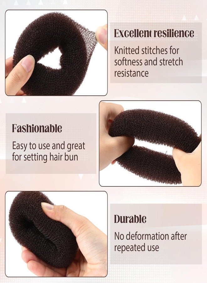 XunYee 48 Pcs Hair Donut Maker, Brown Large Hair Bun Rings for Ballet Style, Bulk Doughnut Shaper for Women and Girls(3 Inch) - Image 4